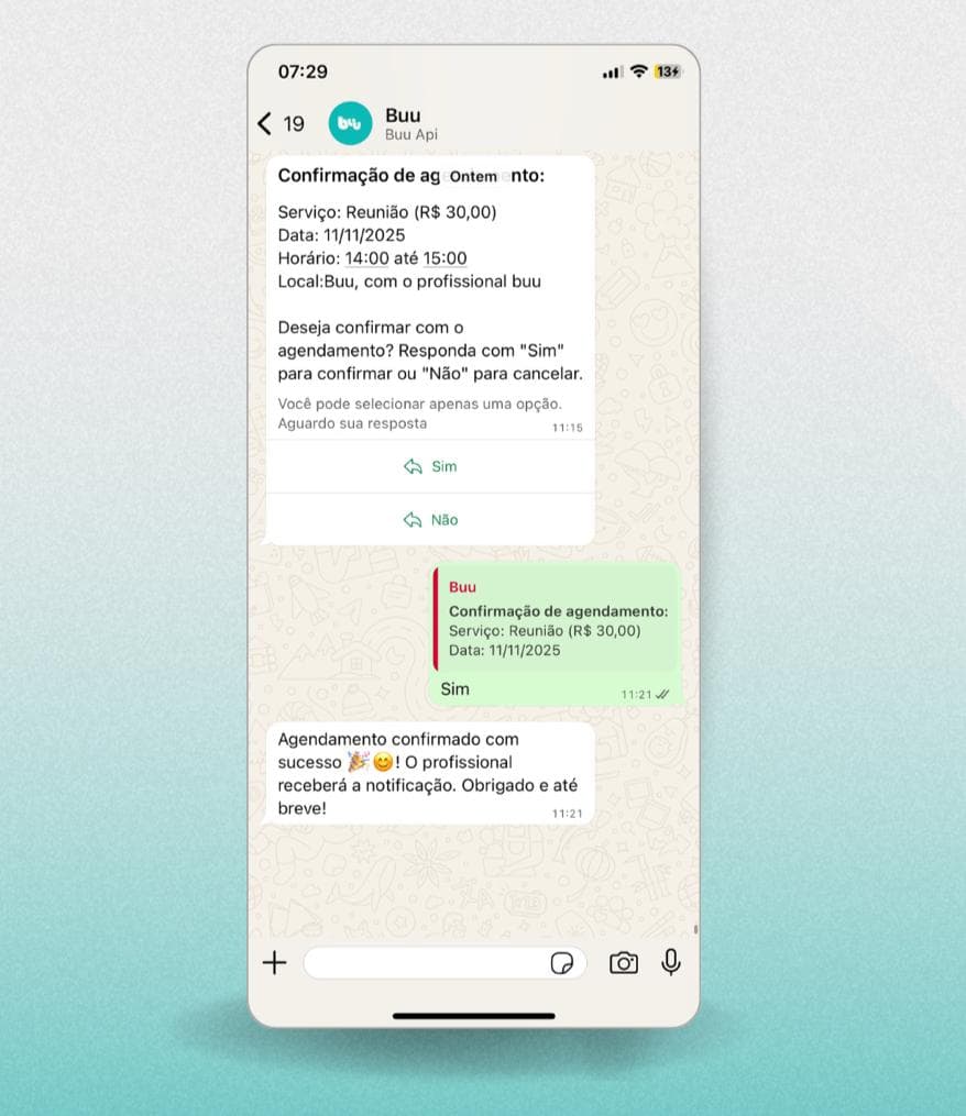 Agendamento WhatsApp Lash