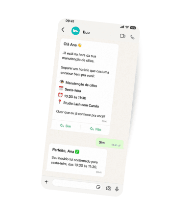 Agendamento automático WhatsApp sobrancelha